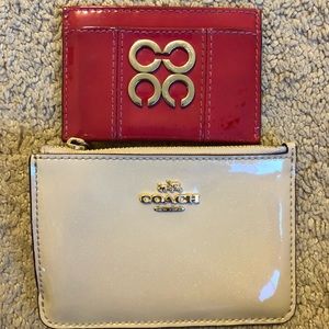 Lot of 2 coach card case and coin wallet